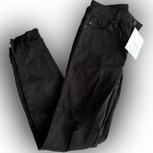 Kancan skinny distressed tulip hem jeans- New w tags
